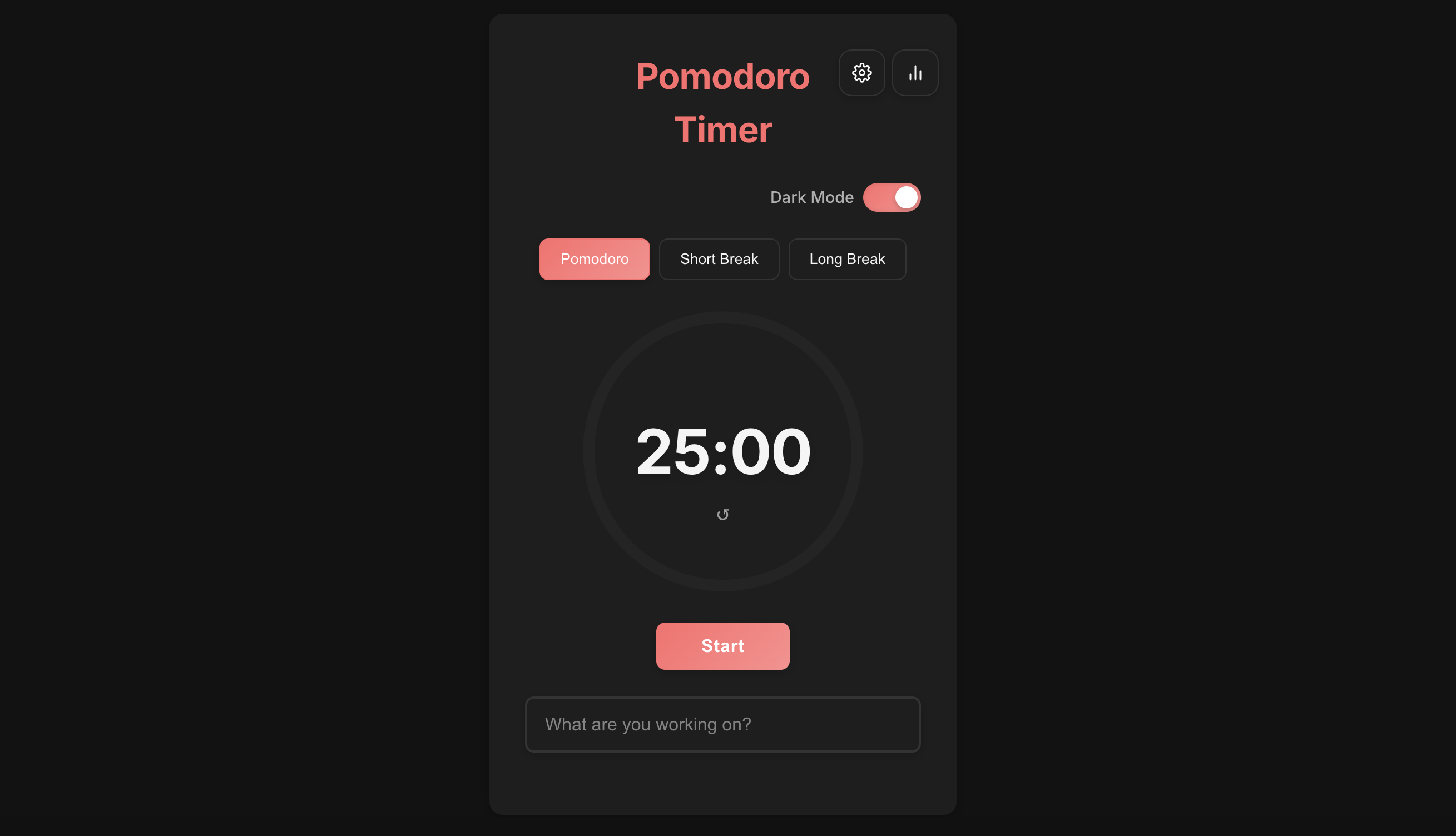 Pomodoro Timer Screenshot