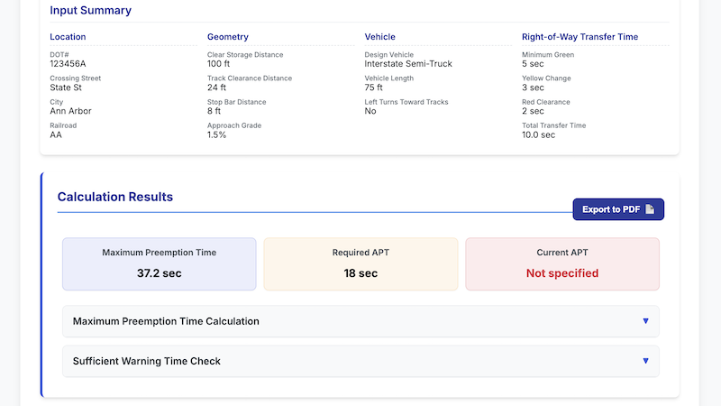 Preemption Calculator Screenshot
