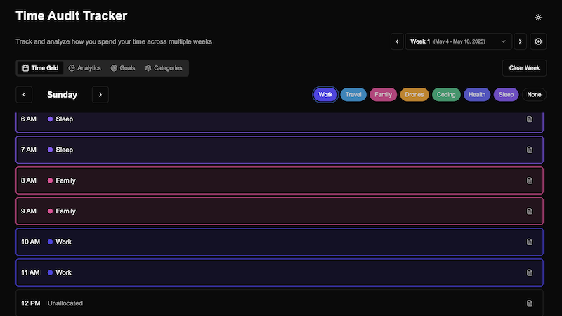 Time Tracker Screenshot